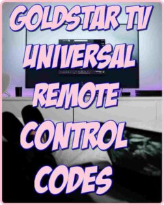 Goldstar TV Universal Remote Control Codes 