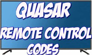 quasar tv remote codes