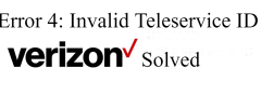 Error 4 Invalid Teleservice ID