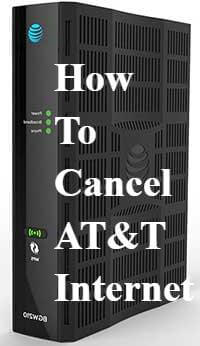 how to cancel at&t internet