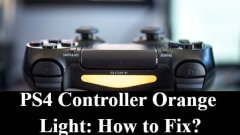 ps4 controller orange light